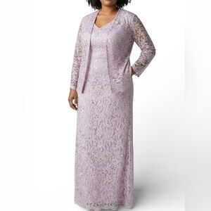 Cindy Lavender/Mauve 2pc sequined dress
